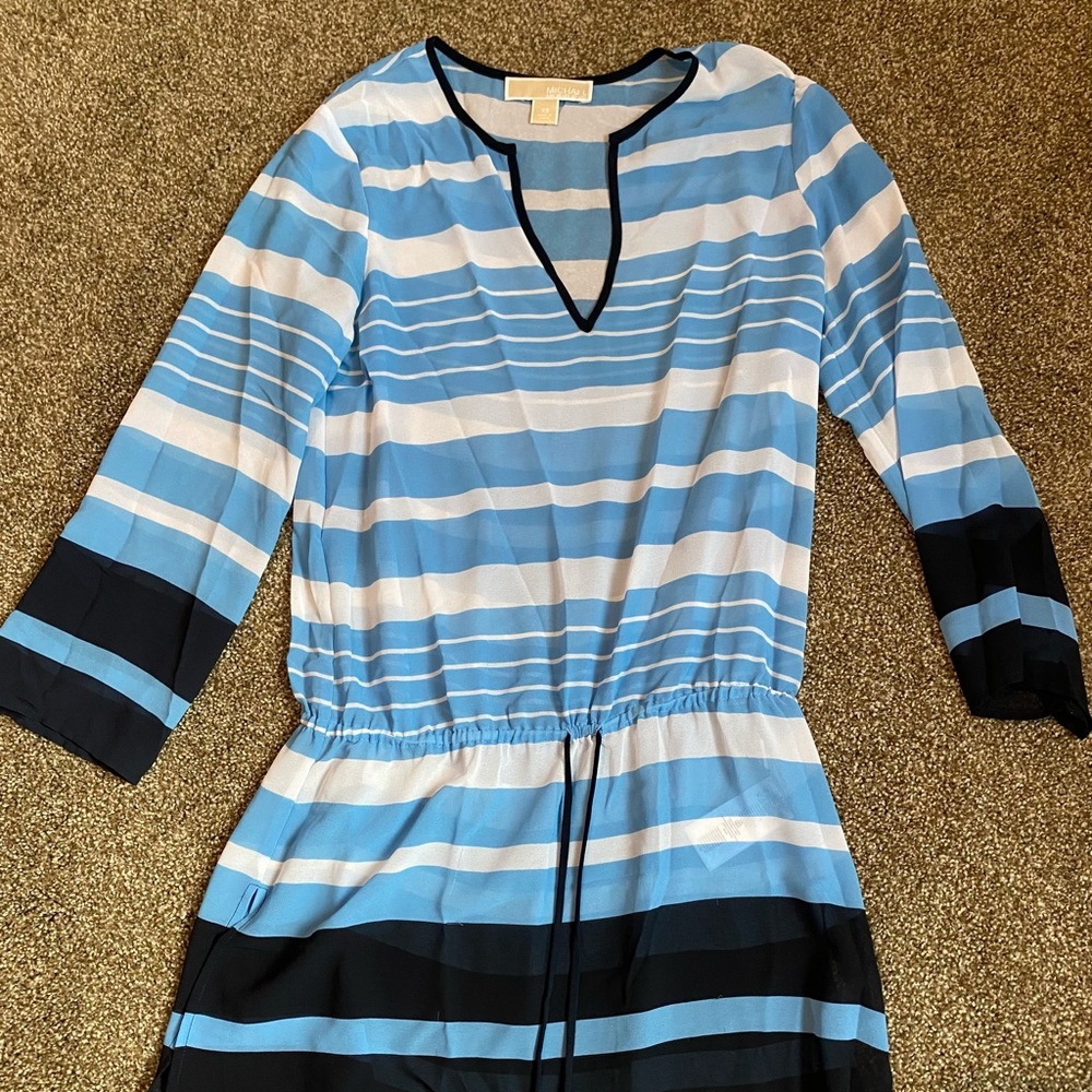 Michael Kors Striped Tunic Top SZ XS